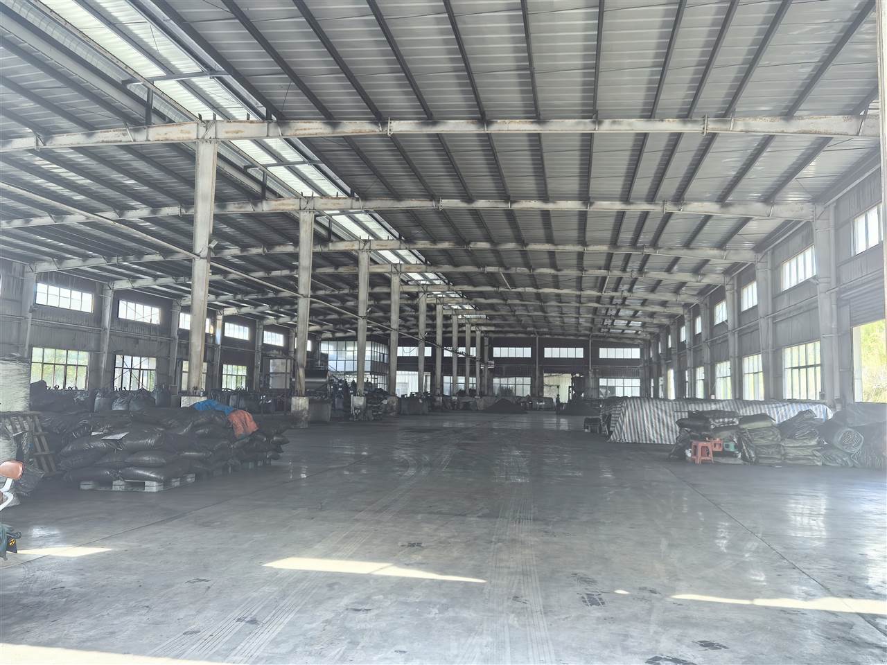 Raw material warehouse with imported coconut shell char
